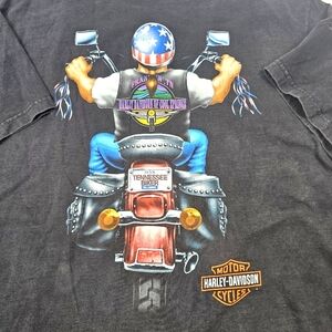 Vintage 1996 Harley-Davidson T-Shirt Tennessee Cool Springs‎ Franklin USA Made